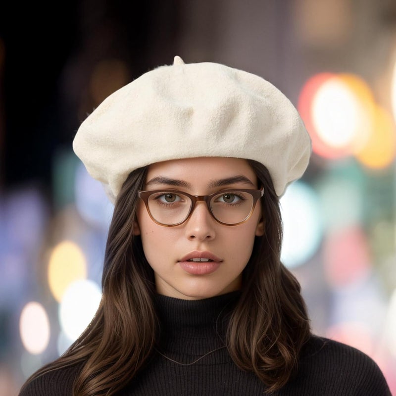 AURORAAEGIS French Beret Hats for Women - Classic Wool Beret Hats Soft Knit Winter Cloche for Daily Outfits - Image 4
